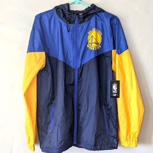 NBA Team Apparel Golden State Warriors Windbreaker Jacket Nwt Small